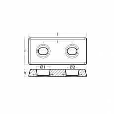 Plattenanode Mitsubishi type 150x69x18 Zink