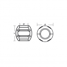 Wellenanode Standard shaft anodes Zink Welle 60mm