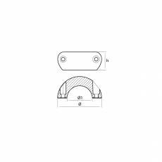 Wellenanode Schaftkragen Magnesium Welle 25,40mm