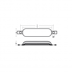 Anoden fr Bolzenmontage 230mm 1kg Aluminium