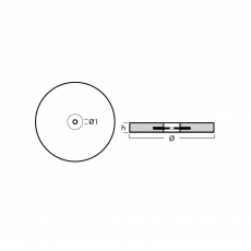 Rumpf und Heckanoden TRANSOM Large discs for hull Aluminium 1,8kg