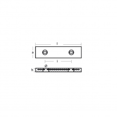 Anoden anschraubbar Plattenanoden Anode for Hull 210x100x32 Aluminium
