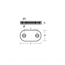 Anoden anschraubbar Plattenanoden Oval plate without insert 3,9kg Zink