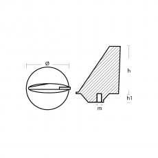 Mercury standard long trim tab Anode 80 bis 140PS und mehr 34127 Zink