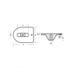 Mercury Plate for engines Anode 20PS 47820A1 Zink