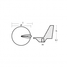 Mercury Plate for engines Anode 50 bis 140PS 46399 Zink
