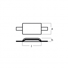 Anschwei Anode Series Z4- mit Lasche Tecnoseal Aluminium 0,94 Kg