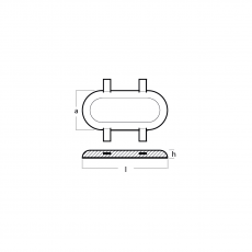 Anschwei Anode mit 2 Bndern straps Tecnoseal Aluminium 4,50 Kg