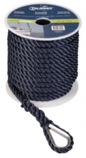 Ankerleine 3 kadeelig aus Polyester Durchmesser 12mm schwarz 30 Meter Ankerleine 3 kadeelig aus Polyester Durchmesser 12mm schwarz 30 Meter