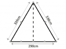 Sonnensegel Dreieck 336 x 336 x 290cm