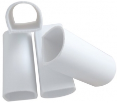 Doppelte D-Connector Verbinder für Steg-Profilleisten D-Profil weiß Doppelte D-Connector Verbinder für Steg-Profilleisten D-Profil weiß