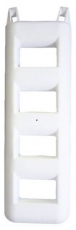 Treppenfender 4-Stufen: 25 x 12 x 95 cm - 5,0 kg wei