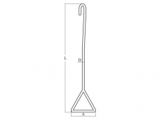 Schleusenhaken Edelstahl Lnge 75 cm