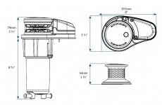 Ankerwinde Lewmar VX1L 800 GO fr Kette DIN766 8mm