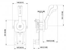 Einhebel-Einbauschaltbox fr die Wandmontage B310B, schwarzem Knopf