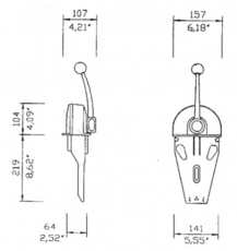 Einhebelschaltung Toppmontage Modell B103 fr 1 Motor