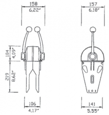 Einhebelschaltung Toppmontage Modell B104 fr 2 Motor