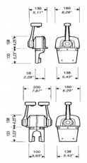 Einhebelschaltung Toppmontage Ultraflex Modell B73 fr 1 Motor