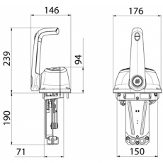 Einhebel-Schaltbox Ultraflex einmotorig B51CH verchromt