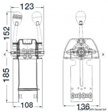 Ultraflex Zweihebel-Schaltbox fr einen Motor