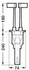 GEMINI Ultraflex Zweihebel-Schaltbox B46 geneigter Hebel