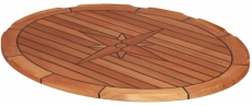 Teak Tischplatte Ellips mit Windrosenmotiv Abmessung 60 x 80cm von Talamex Teak Tischplatte Ellips mit Windrosenmotiv Abmessung 60 x 80cm von Talamex