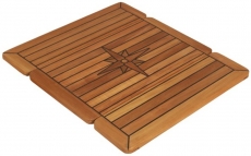 Teak Tischplatte Wing Stabdeckdesign Abmessung 34/68 x 80cm