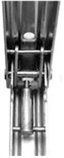 Einklappbarer Arm fr Tische Sperre offen bis 150kg Lnge 300mm