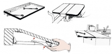 Rakego-Tischsttze, einklappbar 60 kg 20/30 mm