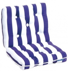 Kapokkissen mit mit Rückenlehne Farbe blau/weiß gestreift Maße 70 x 46 x 13 cm Kapokkissen mit mit Rückenlehne Farbe blau/weiß gestreift Maße 70 x 46 x 13 cm