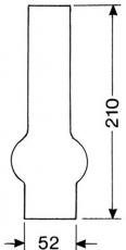 Lampenzylinder 15&quote; 52x210mm für Petroleumlampe LG15210