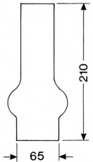 Lampenylinder 20&quote; 65x210mm fr Petroleumlampe LG20210