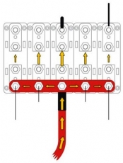 5 Verbindungsschienen Fabr.-Nr. 779-LB-2-B Typ mittel fr 8 und 10mm Bolzen