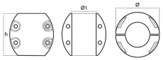 Wellenanode Shaft USA Typ Kugelform Magnesium Welle 60mm