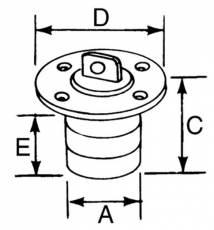 Lenzstopfen schwarzer Kunststoff, =25 mm