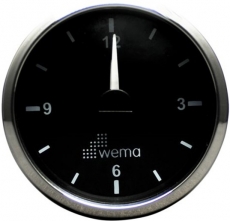 Uhr WEMA schwarz 12 bis 24V Uhr WEMA schwarz 12 bis 24V