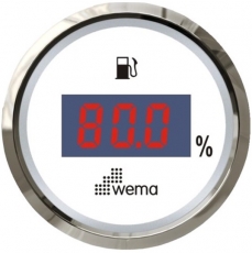 Anzeige Treibstoff weiß 0-190 Ohm digital WEMA Anzeige Treibstoff weiß 0-190 Ohm digital WEMA