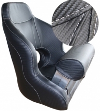 Boots Sportsitz klappbar FLIP UP Funktion schwarz/weiße Naht Boots Sportsitz klappbar FLIP UP Funktion schwarz/weiße Naht