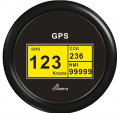 Wema Serie Black und White GPS Speedo Digital schwarz Wema Serie Black und White GPS Speedo Digital schwarz