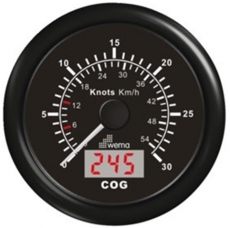 GPS Tachometer WEMA Serie Black White schwarz Beschreibung 60kn - 110km/h GPS Tachometer WEMA Serie Black White schwarz Beschreibung 60kn - 110km/h