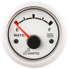 Anzeige Wasser weiß 0-190 Ohm WEMA Serie Black White Anzeige Wasser weiß 0-190 Ohm WEMA Serie Black White