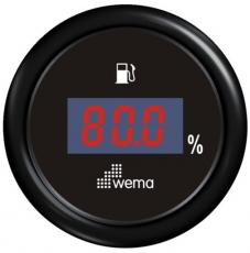 Anzeige Treibstoff schwarz 0-190 Ohm WEMA Serie Black White digital Anzeige Treibstoff schwarz 0-190 Ohm WEMA Serie Black White digital