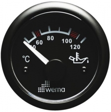 Öltemperaturanzeige WEMA Serie Black White schwarz Öltemperaturanzeige WEMA Serie Black White schwarz