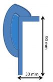 Dockfender Stegfender rechtes Modell 60 x 500mm wei