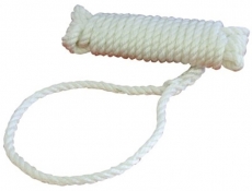 Talamex Festmacher- Leine mit Augsplei 10mm x 10 Meter Farbe Wei