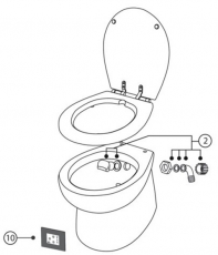 Leise elektrische Toilette Modell Premium high hoch 12V
