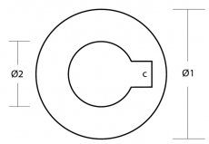 NIRO-Sicherungblech f�r Radice Propeller Anode 40 mm