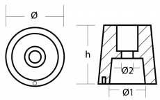 Reggiani Propeller Anode f�r shaft 25mm