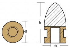 Riva Propeller Anode ohne Bohrung shaft 35-50mm Zink 24x2mm