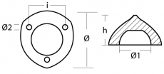 Max Prop Anode fr Propeller Nabe shaft = 63mm